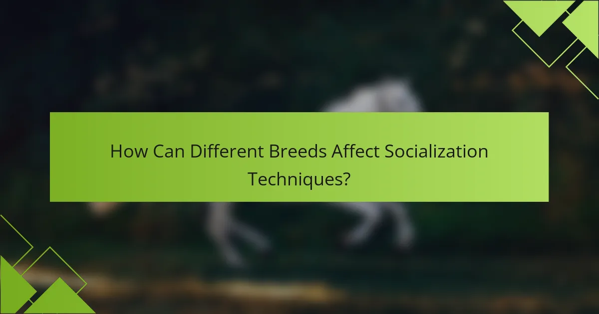 How Can Different Breeds Affect Socialization Techniques?