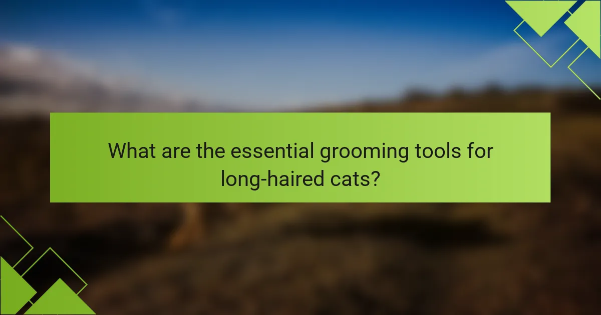 What are the essential grooming tools for long-haired cats?